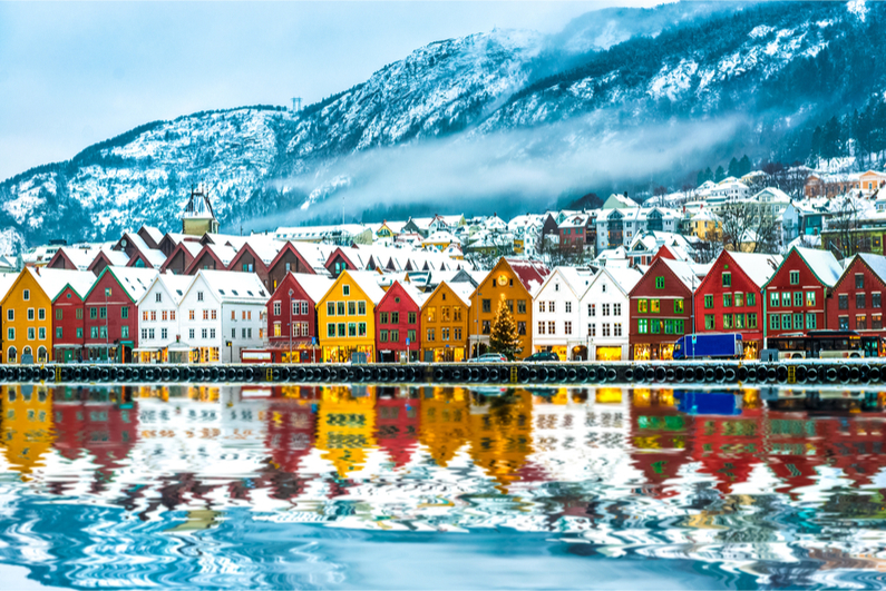 view of Bruges, Bergen, Norway