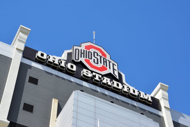 Exterior of Ohio Stadium at Ohio State University