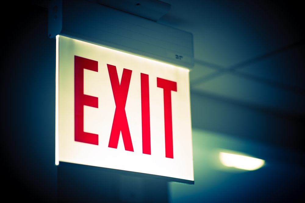 illuminated exit sign