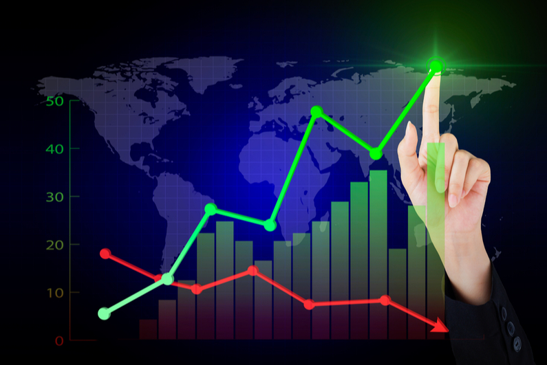 up and down line graphs