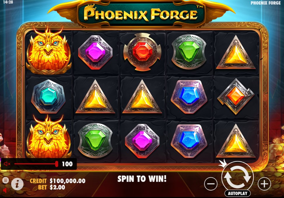 Phoenix Forge slot reels by Pragmatic Play