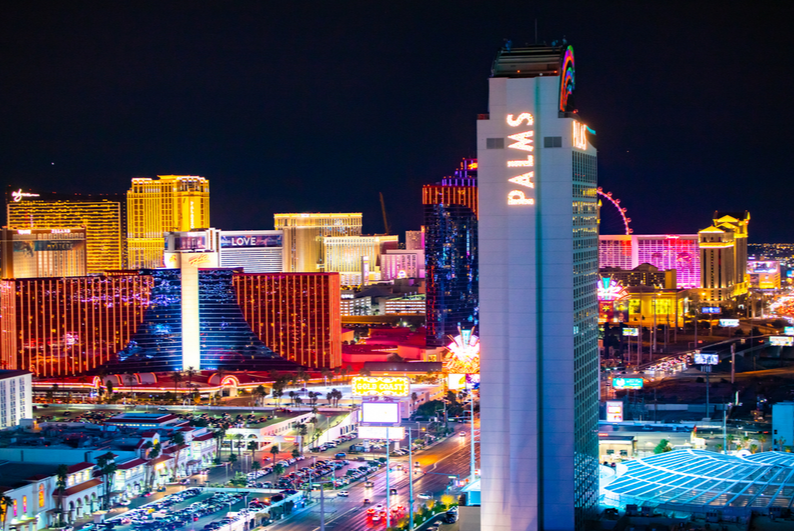 The Palms Casino at night